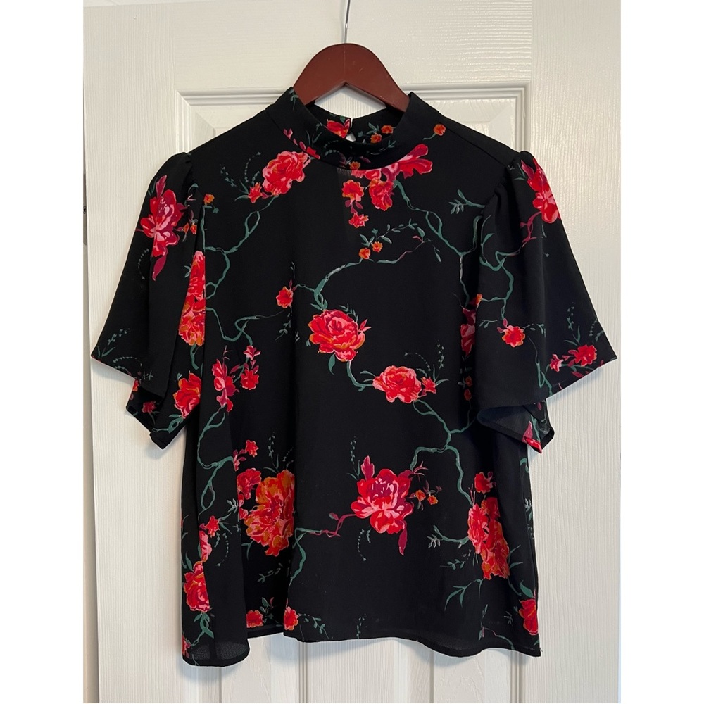 BP floral short sleeve blouse